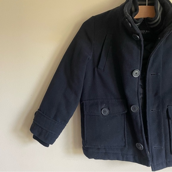 London Fog Boys Wool Blend Jacket Coat Classy Kids Childrens Size 6 6T - Picture 3 of 9